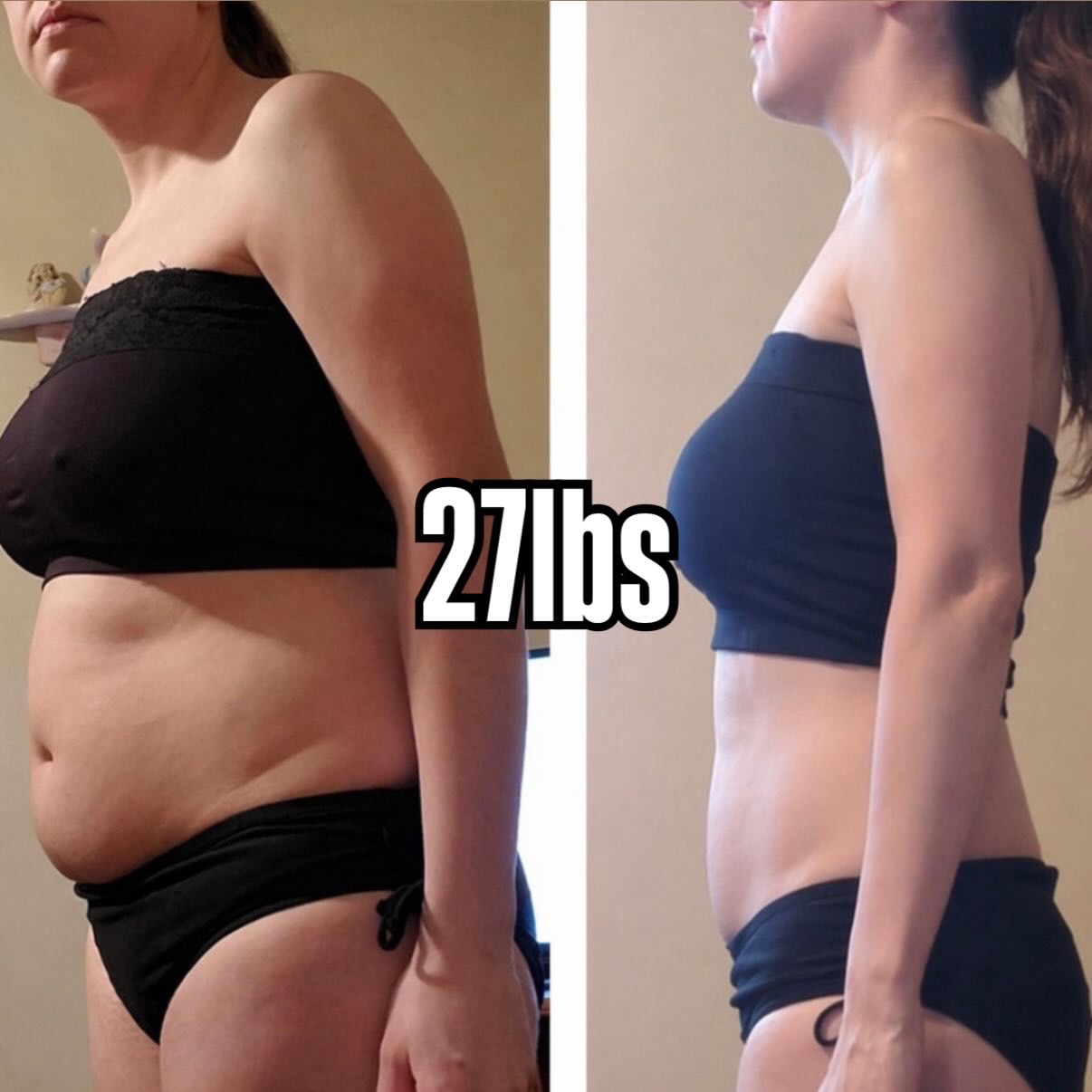 Client transformation — 27 lbs lost