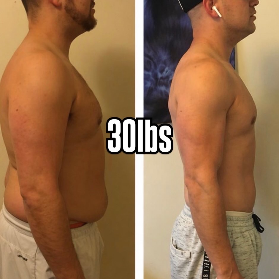 Client transformation — 30 lbs lost